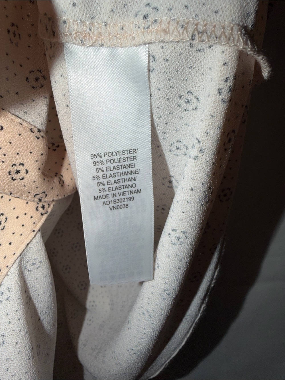 Adrianna Papell Peach Blush Printed Flutter-Sleeve Blouse NWT - Picture 7 of 7